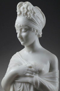 Buste en marbre blanc, 19e siècle