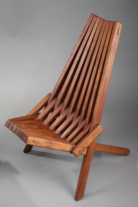 PAIR OF SCANDINAVIAN TEAK FOLDING CHAIRS