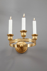 SIX CHARLES X SCONCES IN GILT BRONZE