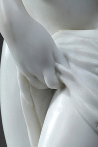 SCULPTURE EN MARBRE BLANC, "DIANE AUX BAINS", D'APRES FALCONET