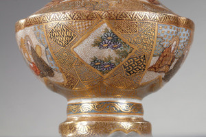 Japanese earthenware vase