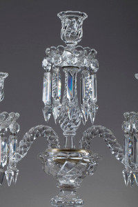 Pair of Baccarat crystal candlesticks, 20th century