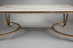 COFFEE TABLE IN THE STYLE OF GILBERT POILLERAT