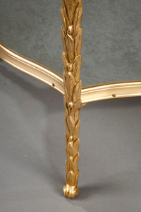 BAGUES GUERIDON IN GILDED BRONZE WITH MIRRORS