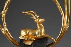 HORN AND DEER CANDLESTICK