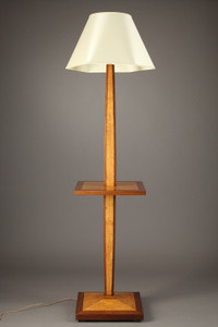 BURR ELM ART DECO FLOOR LAMP