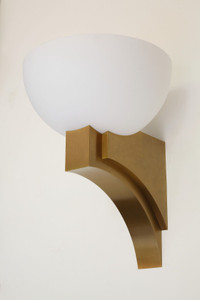 OPALINE GLASS WALL SCONCE BY JEAN PERZEL - MODEL 348 B V