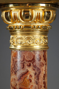 column pink marble column