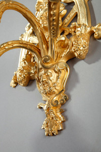 Antique gilded wall lights