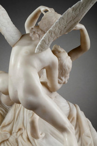 "PSYCHE RANIMEE PAR LE BAISER DE L'AMOUR" D'APRES CANOVA, ITALIE, XIXE SIECLE