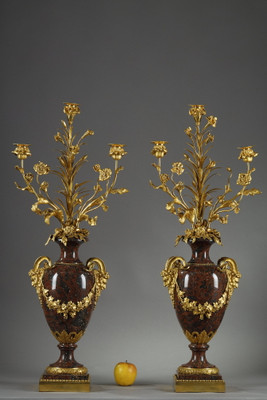 Pair of Louis XVI style candelabras