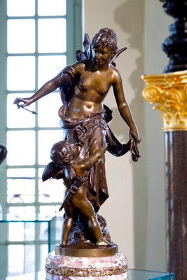 Sculpture of &quot;psyche and love&quot; signed Jean Bulio