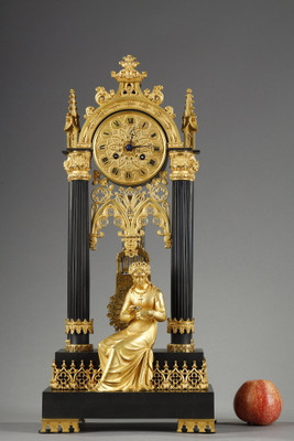 NEO-GOTHIC CATHEDRAL CLOCK, LOUIS-PHILIPPE PERIOD