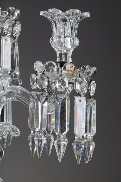 Crystal pendant candlesticks
