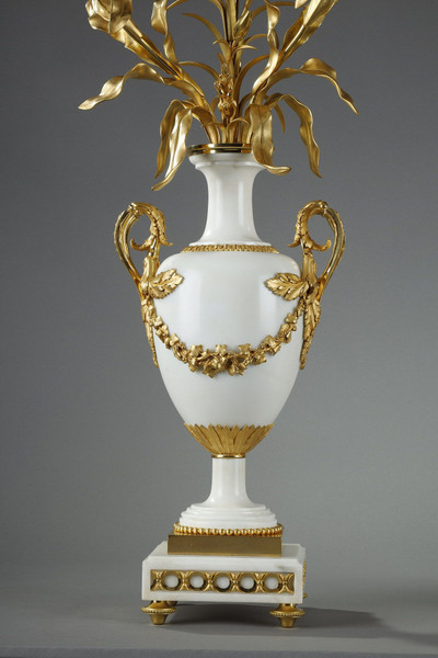 Ancienne lampe en bronze, 19e