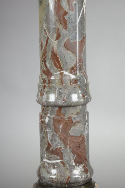Grey and red marble