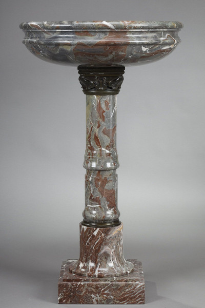 Bird bath on a column