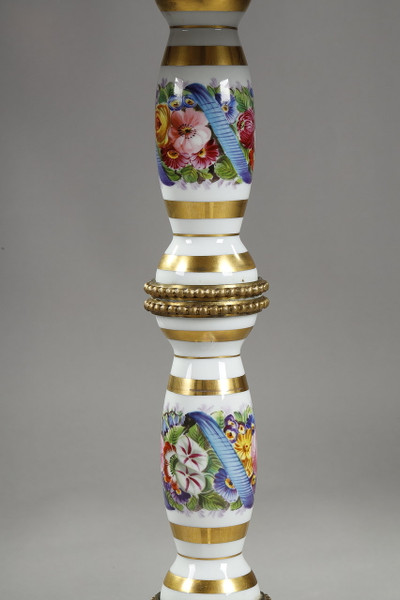 Pedestal table with musical attributes