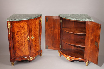 Louis XV period wooden corner cabinet