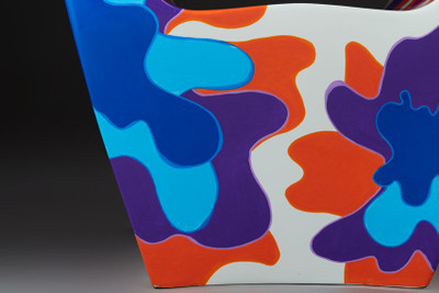 Fauteuil d'artiste, décoré et peint à la main