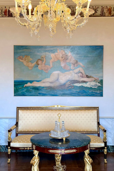 LARGE CANVAS "THE BIRTH OF VENUS BY ERNEST PRUNET", 1840-1901, AFTER ALEXANDRE CABANEL