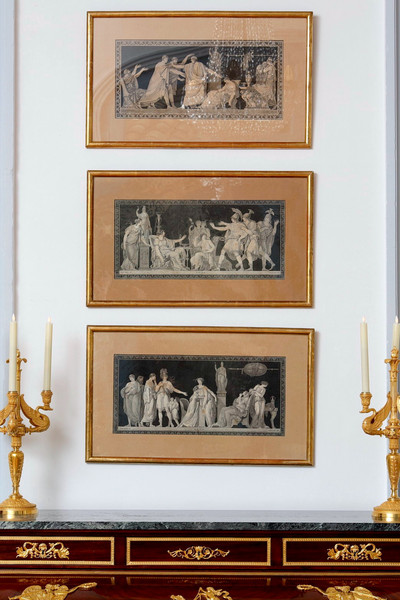 A SUITE OF 5 ENGRAVINGS DEPICTING SCENES FROM ANTIQUITY, AFTER MOITTE, BY JANINET