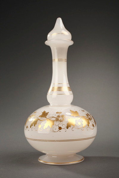 Napoleon III white opaline water service