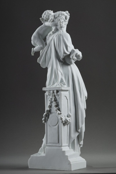 PAIR OF ALLEGORIC FIGURES IN BISCUIT PORCELAIN, AFTER CARRIER-BELLEUSE