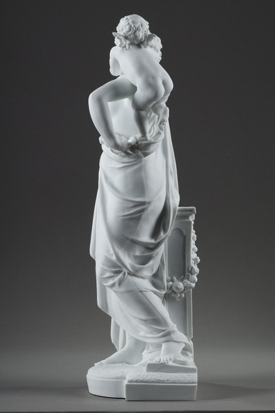 PAIR OF ALLEGORIC FIGURES IN BISCUIT PORCELAIN, AFTER CARRIER-BELLEUSE