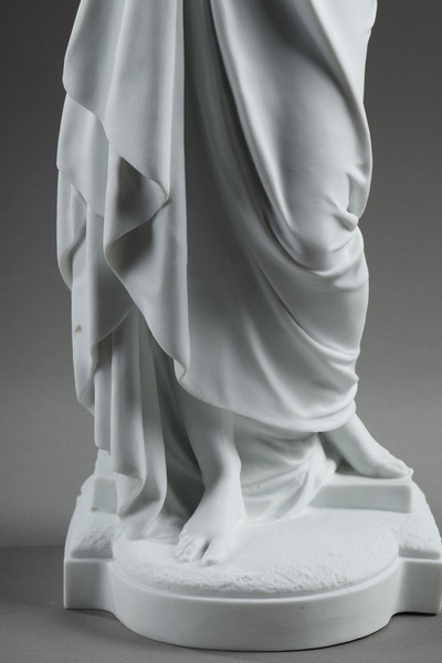 PAIR OF ALLEGORIC FIGURES IN BISCUIT PORCELAIN, AFTER CARRIER-BELLEUSE