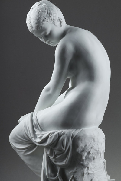 Scultura in porcellana biscotto di Auguste Joseph Peiffer