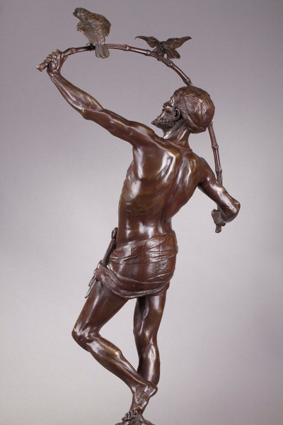 Большая бронза &quot;L&#39;Oiseur IndoU&quot; Август де Вевер (1836-1910)