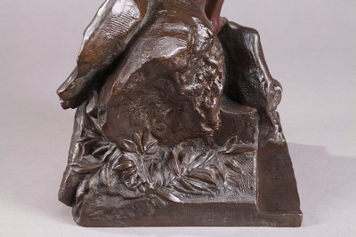 Большая бронза &quot;L&#39;Oiseur IndoU&quot; Август де Вевер (1836-1910)