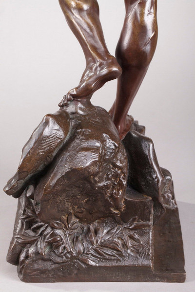 Большая бронза &quot;L&#39;Oiseur IndoU&quot; Август де Вевер (1836-1910)