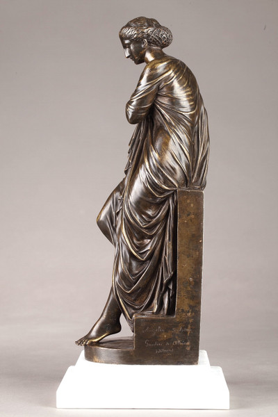 Бронзовая скульптура Сюзанны работы Эжена Антуана Изелена (1821-1902)