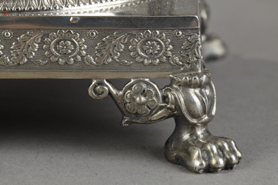 Сахарница или варенье из хрусталя, серебра и позолоченного серебра