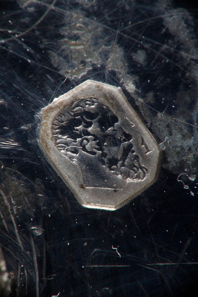 Marmeladenschale oder Zuckerdose aus Kristall, Silber und Vermeil