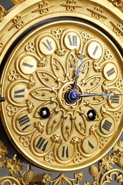 NEO-GOTHIC STYLE CATHEDRAL CLOCK, LOUIS-PHILIPPE PERIOD