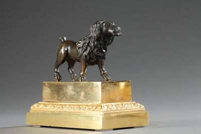 Bronze Lion Dog Inkwell