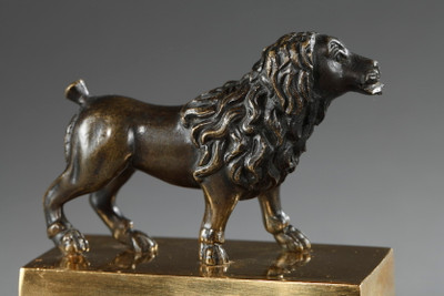 Bronze Lion Dog Inkwell