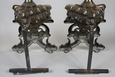 Пара туфель-андирон Landiers в стиле эпохи Возрождения