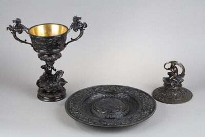 Renaissance-Bronzebecher von Antonio Pandiani, Mailand