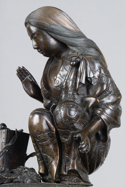 Un grand brûle parfum ou koro signé Oshima Joun