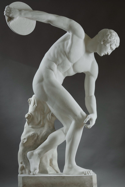 Sculpture en plâtre du Discobole daprès Myron