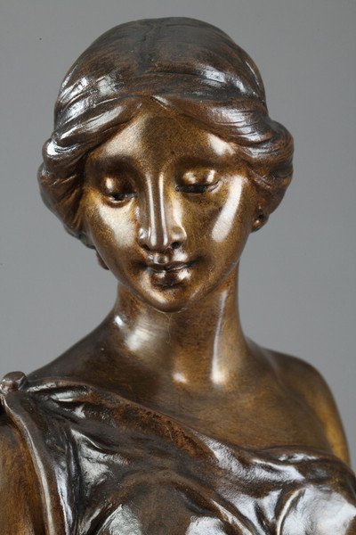 &quot;YOUNG WOMEN WITH FLOWERS&quot; BY SYLVAIN KINSBURGER (1855-1935)