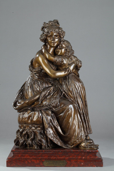 BRONZE SUBJECT AFTER THE SELF-PORTRAIT OF MADAME VIGEE-LEBRUN WITH HER DAUGHTER, JULIE