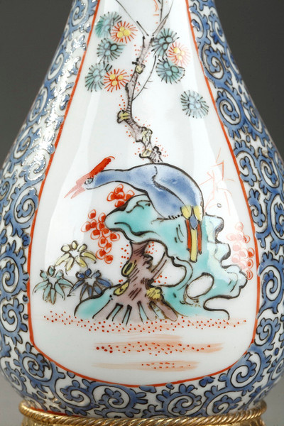 ANTIQUE PERFUME BOTTLE: OPIUM VIAL IN PORCELAIN AND ENAMEL, MANUFACTURE SAMSON