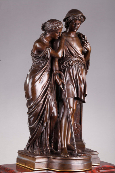 &quot;THE SHEPHERDS OF ARCADIA&quot; CLOCK BY AIZELIN AND BARBEDIENNE