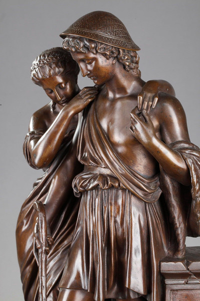 &quot;THE SHEPHERDS OF ARCADIA&quot; CLOCK BY AIZELIN AND BARBEDIENNE