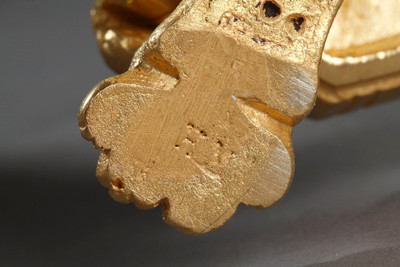 Бирюзовый фарфор и позолоченная бронза